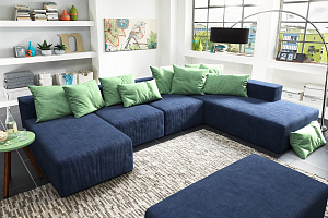 П-образный диван Драм  Gliver в гостиной